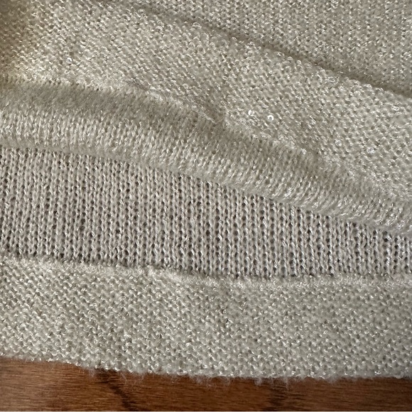 Sequin cropped knit sweater - Picture 5 of 6